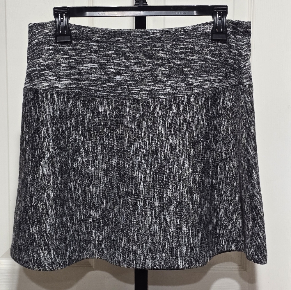 Banana Republic Godet Marbeled Black & Gray Skirt